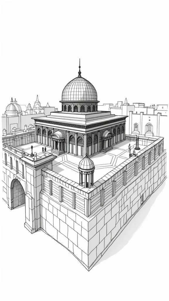 beis hamikdash coloring page